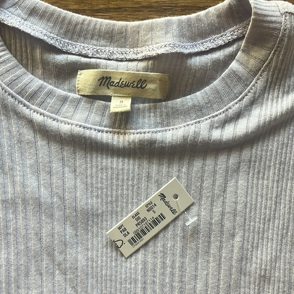 Madewell Variegated Ribbed Crewneck
Long-Sleeve Tee Dusty Lavender Size S New - Picture 9 of 11